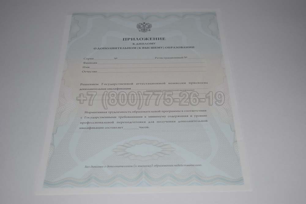 Приложение к диплому MBA Гознак 2011-2025 год выпуска г.Омск
