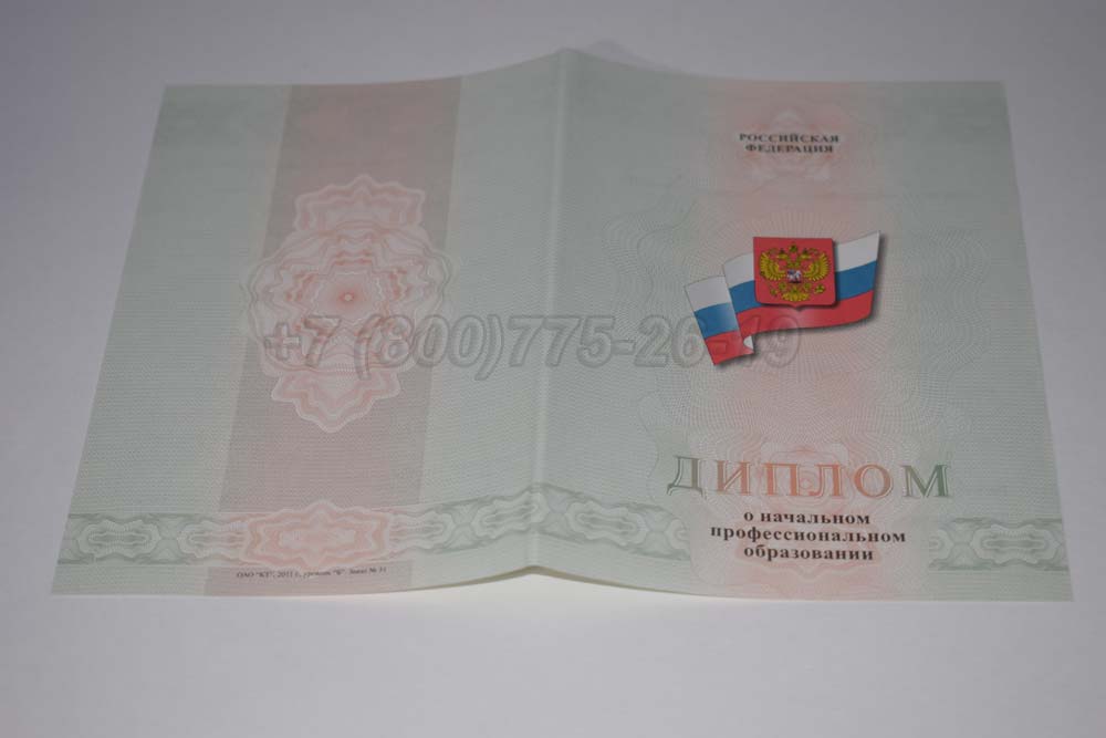 Бланк диплома ПТУ Гознак 2011-2025 год выпуска г.Омск