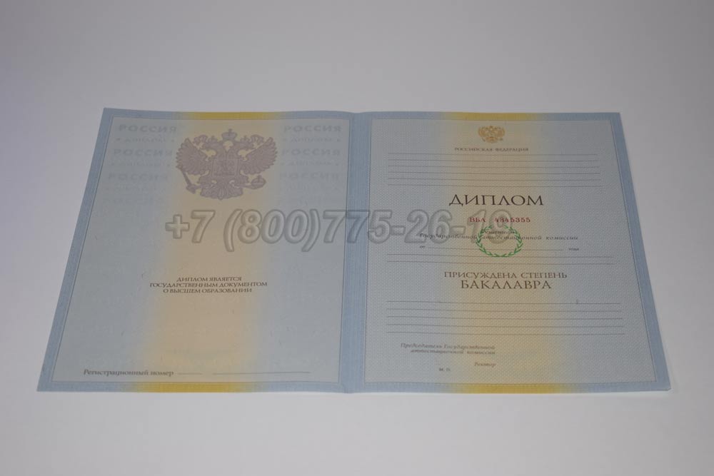 Бланк диплома бакалавра Гознак 2009-2010 год выпуска г.Омск