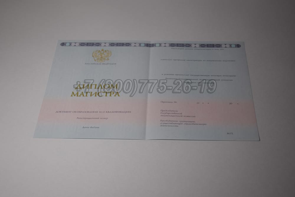 Бланк диплома магистра Гознак 2014-2025 год выпуска г.Омск