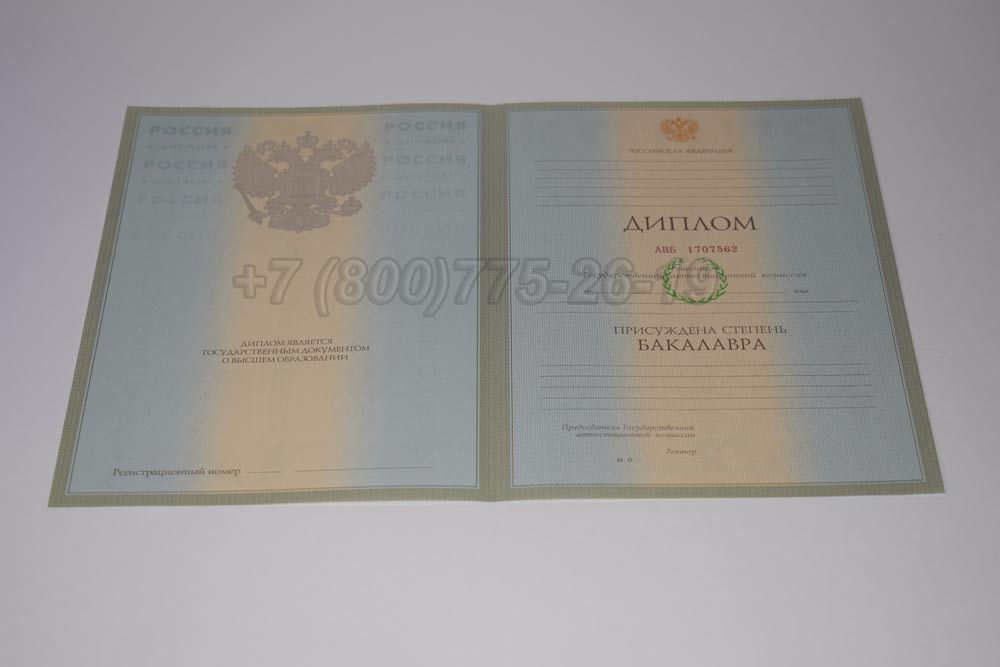 Бланк диплома бакалавра Гознак 2003-2008 год выпуска г.Омск