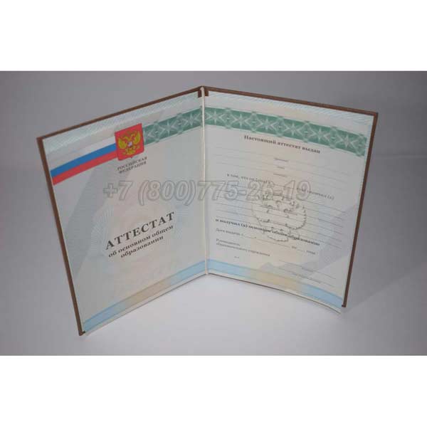 Аттестат За 9 Класс 2010-2013 г.в. Омск