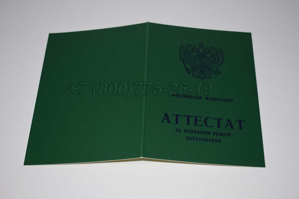 Аттестат за 9 класс Гознак 1994-2009 год выпуска г.Омск