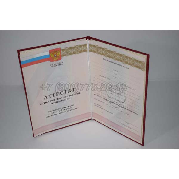 Аттестат За 11 Класс Золото 2010-2013 г.в. Омск