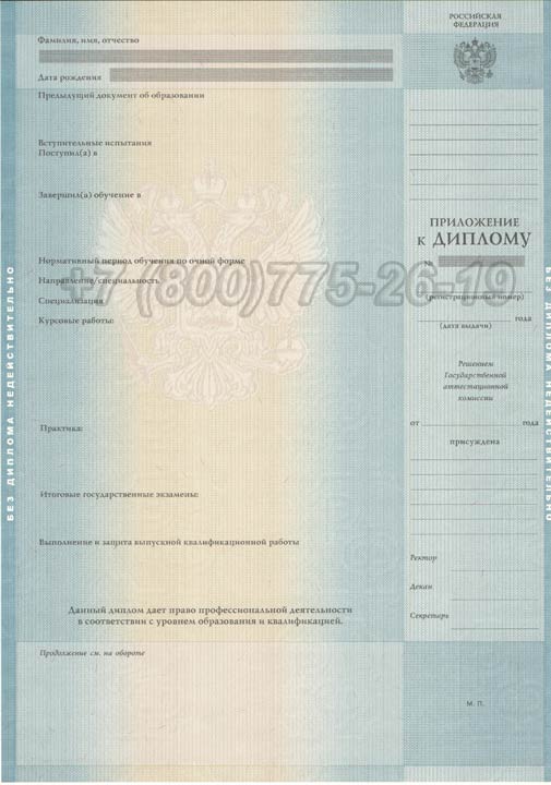 Диплом института Гознак 2003-2008 год выпуска г.Омск